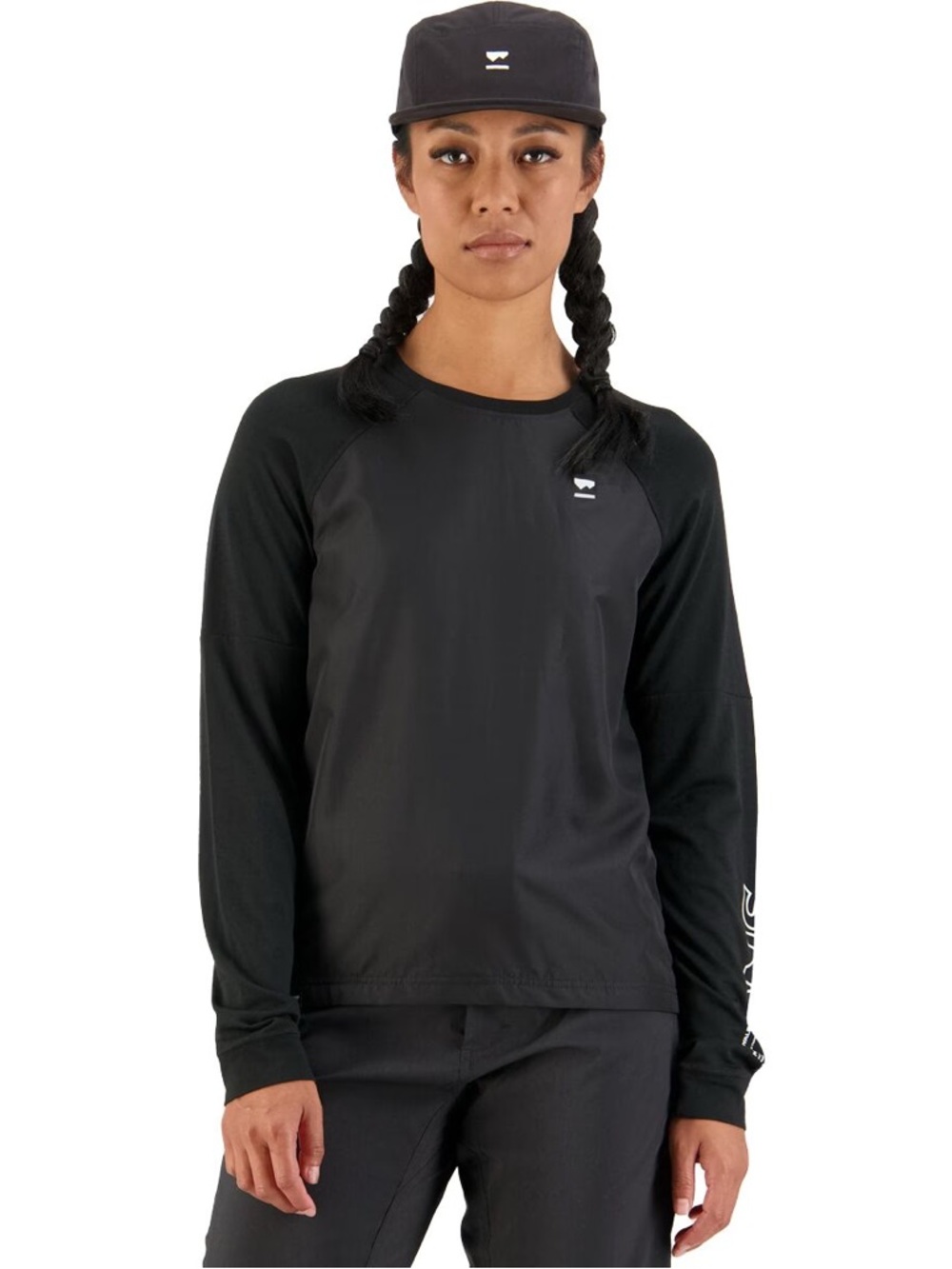 MTB Long-Sleeve Merino Crew Neck Top - Black